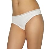 Ladies Sexy Hipster Stretch Brief Thong Panties Underwear / Knickers - White
