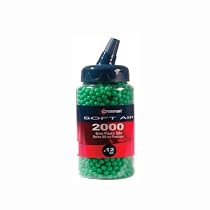 Crosman Softair 2,000 ct. Feeder Bottle Neon Green Airsoft BBs (6mm, 0.12g)