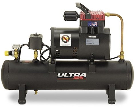 Thomas Compressors T-35HD 10 Amp 1 Horsepower 3 Gallon Oil-Free Single Hot Dog Compressor