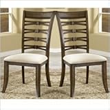 Hillsdale Lynnfield Fabric Side Chair in Rich Cherry Finish
