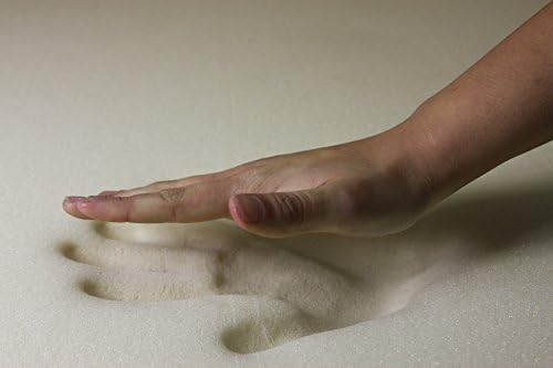 Twin Size 4 Inch Thick, 4 Pound Density Gray Visco Elastic Memory Foam Mattress Pad Bed Topper Made in The USA