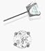 Genuine 5mm Round White Topaz 14K White Topaz Stud Earrings
