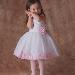 PINK WHITE PETAL Flower Girl Dress SOPHIAS STYLE Easter Wedding Pageant 2T-14