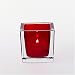 LEONARDO  Tischlicht Cube rot  8 cm
