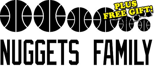 Nuggets Basketball Family Vinyl Wall / Car Decal Stickers + with Free Polka Dot Sticky Notepad