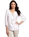 Chaus Women's Patch Pocket Peasant Blouse