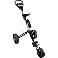 LONGRIDGE GOLF CARTS / TROLLEYS TRI CART 3 WHEEL DELUXE TROLLEY, BLACK