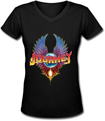 Love Rock Band Journey LogoV Neck T Shirt For Women
