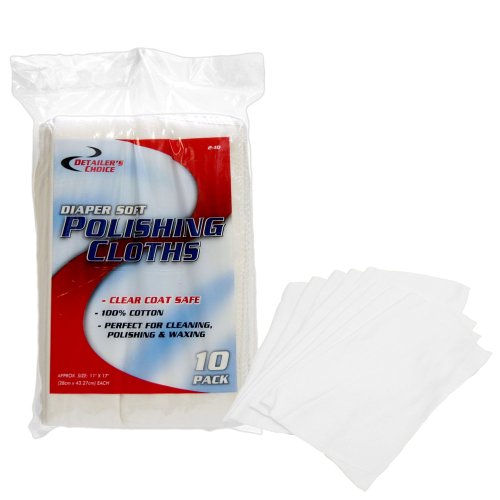 Detailers Choice 2 10 10 Pk Diaper Soft Polishing Cloth