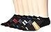 Saucony Men's Arch Stripe Performance No Show Socks, Black (6 Pairs), Shoe Size: 8-12