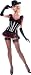 Paper Magic Women's French Kiss Burlesque Dancer Costume,Black,Medium