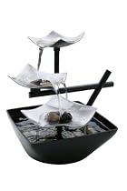Homedics WFL-SLVS Envirascape Silver Springs Illuminated Relaxation Fountain with Natural Stones