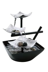 Homedics WFL-SLVS Envirascape Silver Springs Illuminated Relaxation Fountain with Natural Stones