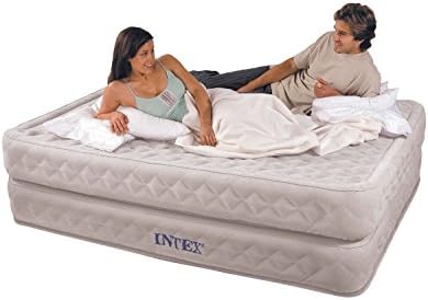 New INTEX Supreme Air-Flow Queen Air Bed Mattress &amp; Pump