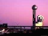 Reunion Tower and Hyatt Regency Hotel at Dusk, Dallas, United States of America Places Photographic Poster Print by Richard Cummins, 16x12