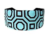 Bargain Headbands, Serenity Aqua and Brown Geometric Inspiration, Super Gorgeous Headband