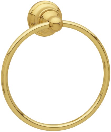 Baldwin 3504.030 Edgewater Towel Ring, Polished Brass
