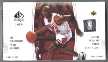 2003-04 UD SP Authentic Basketball Cards Hobby Box
