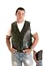 Rebel Ryder Genuine Stone Leather Black Vest