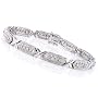 1.00 Carat Antiqued Sterling Silver & Diamond Bracelet - 7.2"