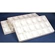 3 White Travel Trays Stackable Charm Display 18 Slot