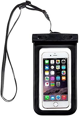 Premium Quality Universal Waterproof Case Bag for Apple iPhone 6s, 6 Plus, Samsung Galaxy S6 Edge. Best Water Proof, Dust Dirt Proof, Snowproof Pouch for Cell Phone up to 6 inches. (Clear/White)