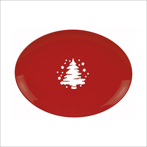 Best Cheap Waechtersbach 2227334481 13 x 9.5-Inch Tannenbaum Oval Platter - Red With White Tree- Pack of 2