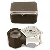 10x Hexagon Chrome Loupe Jewelers Gem Magnifier Tool