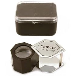 10x Hexagon Chrome Loupe Jewelers Gem Magnifier Tool
