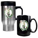 NIB Boston Celtics NBA Steel Coffee Travel Mugs