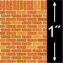 Dollhouse Wallpaper 1:48 Scale Red Brick Paper