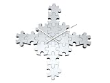 Karlsson Wall Clock Puzzle, Silver Matt