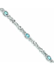 Genuine 14K Yellow Gold White Gold 2.00Bt Blue Topaz Bracelet 8 Grams Of Gold 100% Satisfaction Guaranteed.