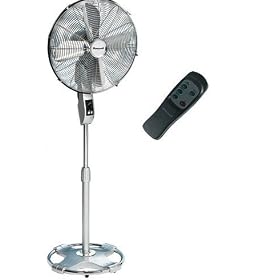 Honeywell HS-1040RE Chrome pedestal fan with remote control