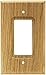 BRAINERD 64670 Wood Square Single Decorator Wall Plate / Switch Plate / Cover, Medium Oak
