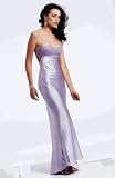 Prom Dress Charmeuse Spaghetti Strap with Sweetheart Neckline Accompanied By Beaded Crystal Bust.
