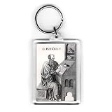 Aristotle (384-322 BC) (engraving) (b&w.. - Acrylic Keyring - Art247 - Standard Size