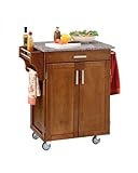 Cart with Granite Top – Antique Oak