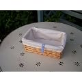 TRADITIONAL SMALL WICKER STORAGE BASKET WITH LINER