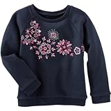 オシュコシュ OSHKOSH/ スパークル パフ-プリント トップ ネイビー トップス長袖Tシャツ 6歳【並行輸入】