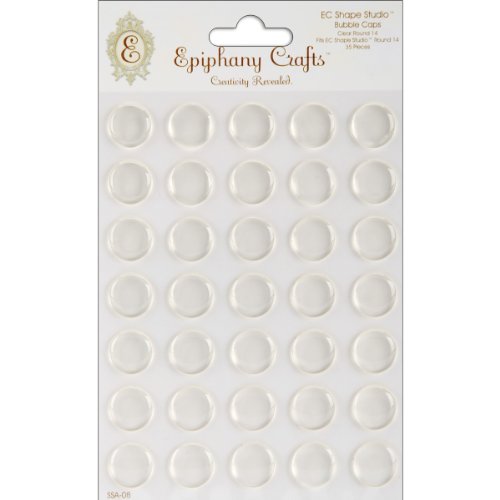 Epiphany Crafts Ephiphany Crafts Clear Bubble Caps-Round, 14, 35-Pack