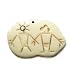 Indian Shaman Petroglyph Genuine Bone Long Pendant on Sliding Leather Choker
