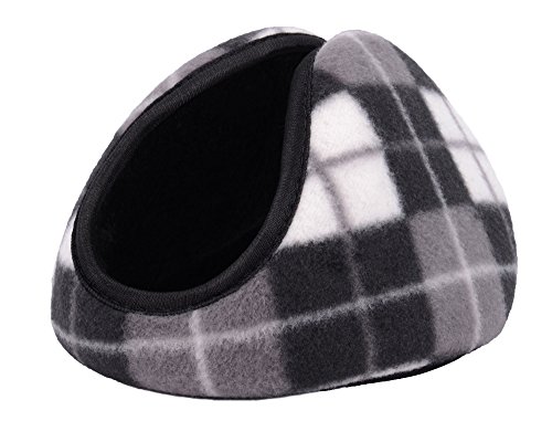 Simplicity Women's Mens Warm Furry/ Fleece Ear Muffs Winter, Grey Plaid
