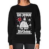 TeeStars - Go Jesus it's Your Birthday Ugly Christmas Sweater Women Sweatshirt