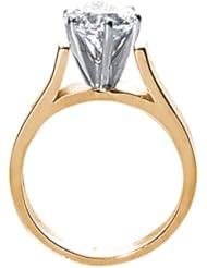 0.90 Ct Round H/I SI1/SI2 Diamond 14K Yellow Gold Ring