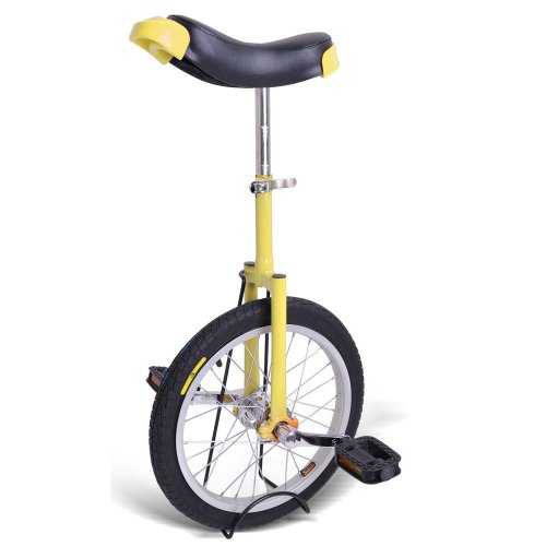 16 Bike Wheel Frame Yellow Unicycle Cycling Bike With Comfortable