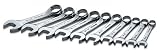 SK 86240 SuperKrome 10 Piece 12 Point 10-Millimeter to 19-Millimeter Short Combination Wrench Set