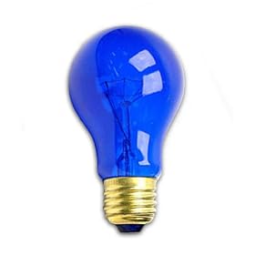 25 Watt A19 Transparent Blue Light Bulb by Sli