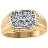 Jewelry : .36CT Round Diamond Mens Ring