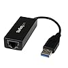 StarTech.com USB 3.0 to Gigabit Ethernet NIC Network Adapter - 10/100/1000 Network Adapter - USB to Ethernet LAN Adapter - USB to RJ45